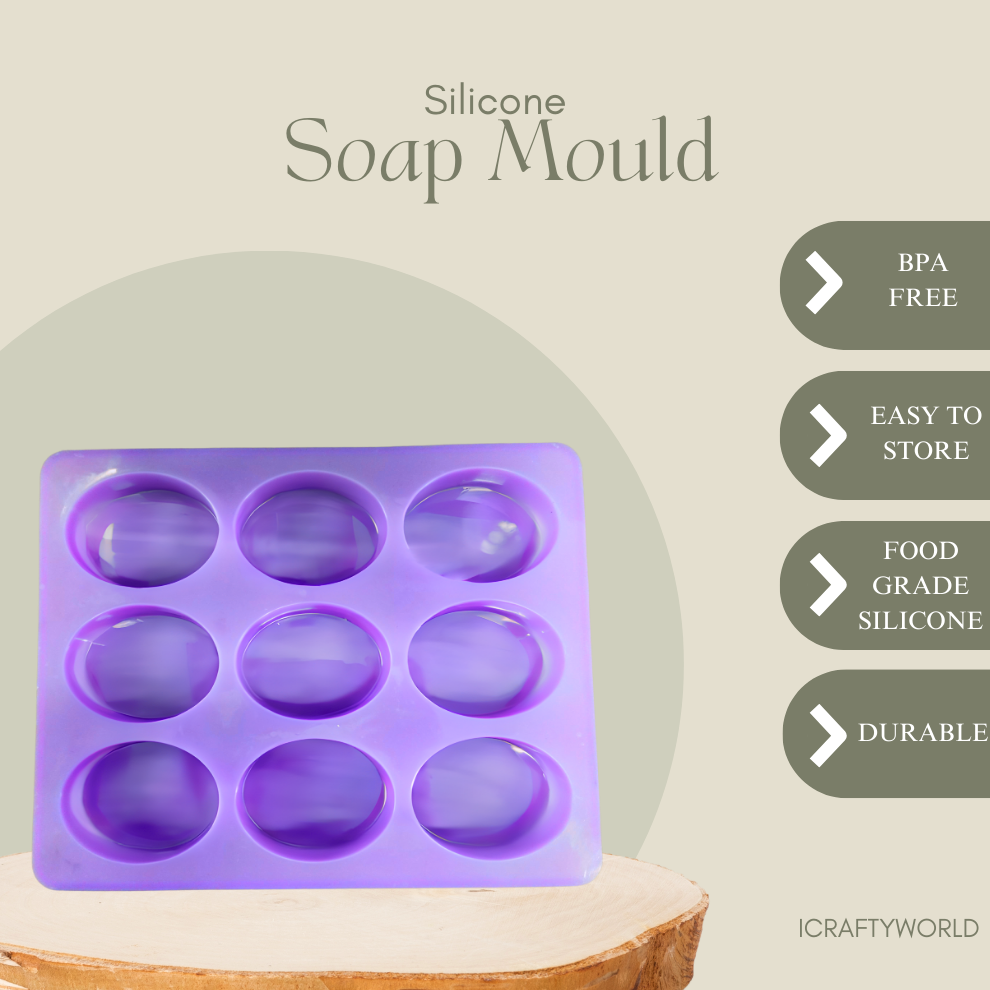 Silicone Handmade Oval Shape Soap Moulds-100 GM