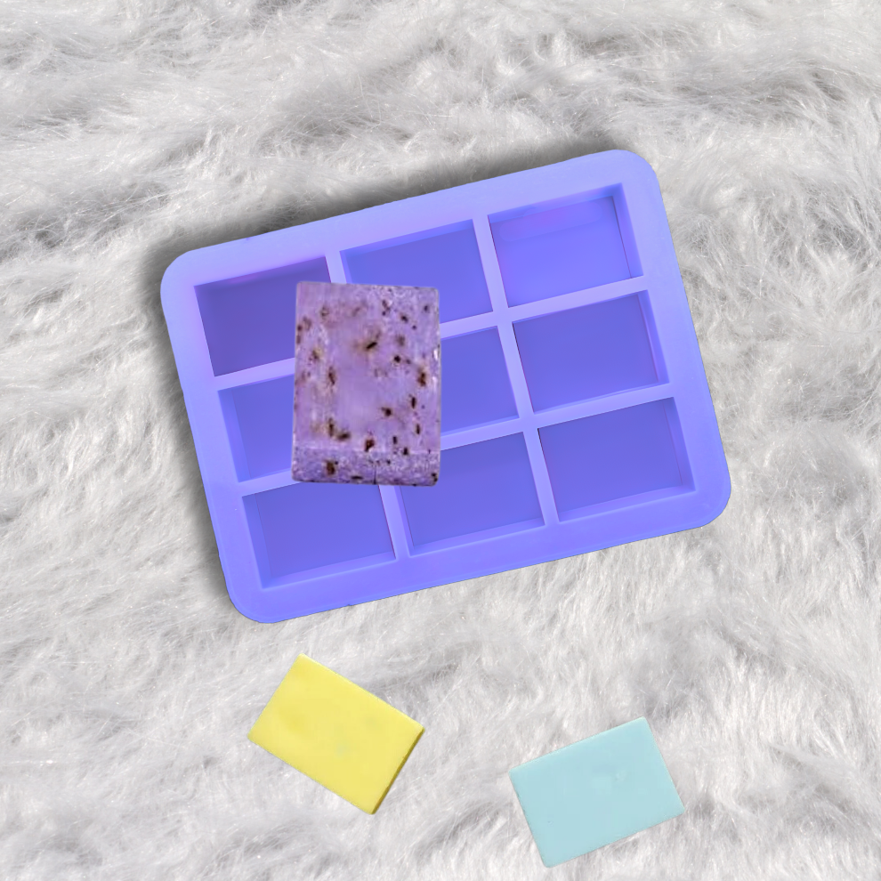 Silicone Rectangle Shape Soap Mould - 100 GM