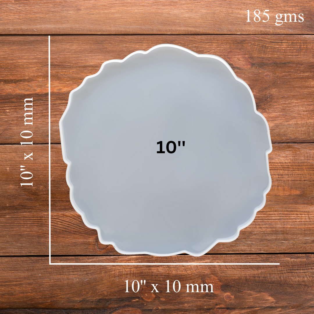 10 Inch Silicone Agate Round Coaster Mould
