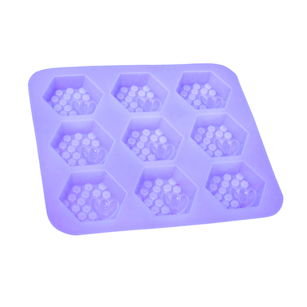 Honey BEE Shape 9 Cavity Silicone Soap Mould- 70 GMS