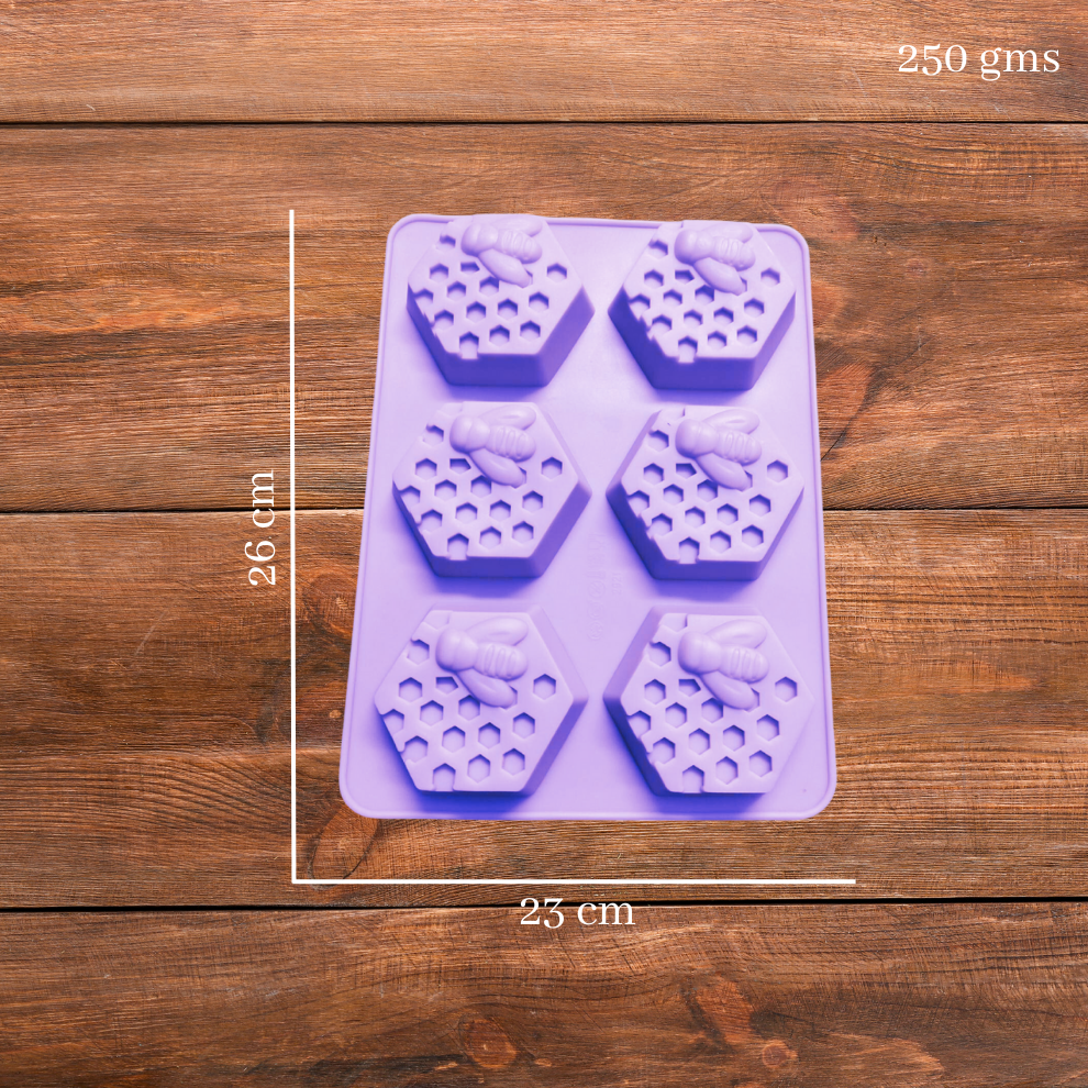 Honey BEE Shape 9 Cavity Silicone Soap Mould- 70 GMS