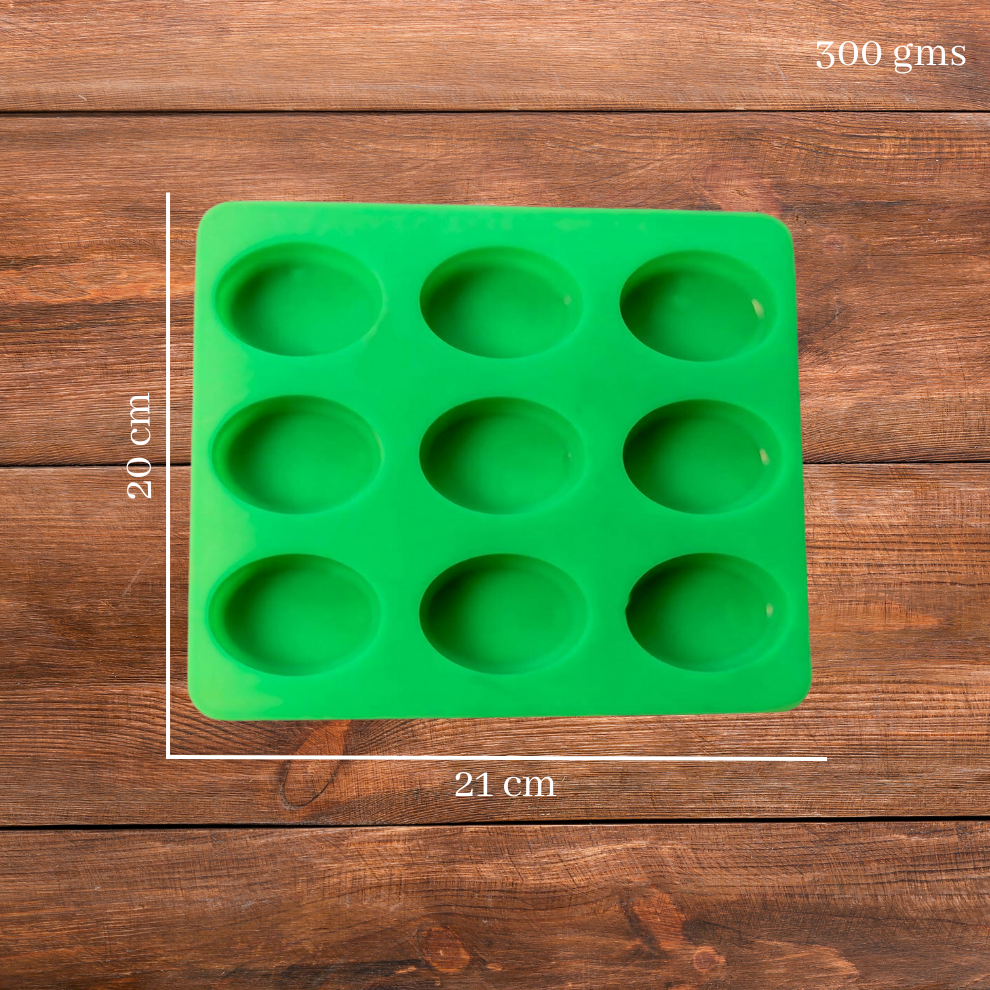 Silicone Handmade Oval Shape Soap Making Moulds-125 GM