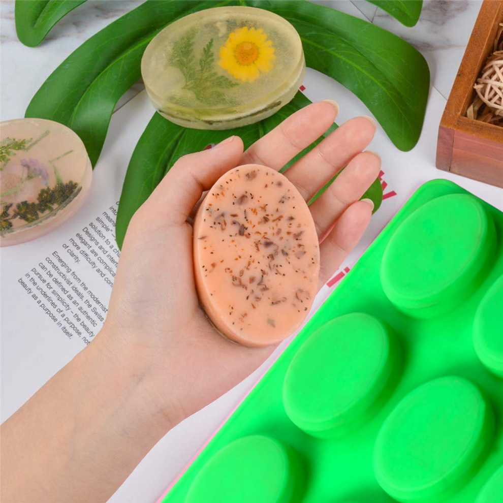 Silicone Handmade Oval Shape Soap Making Moulds-125 GM