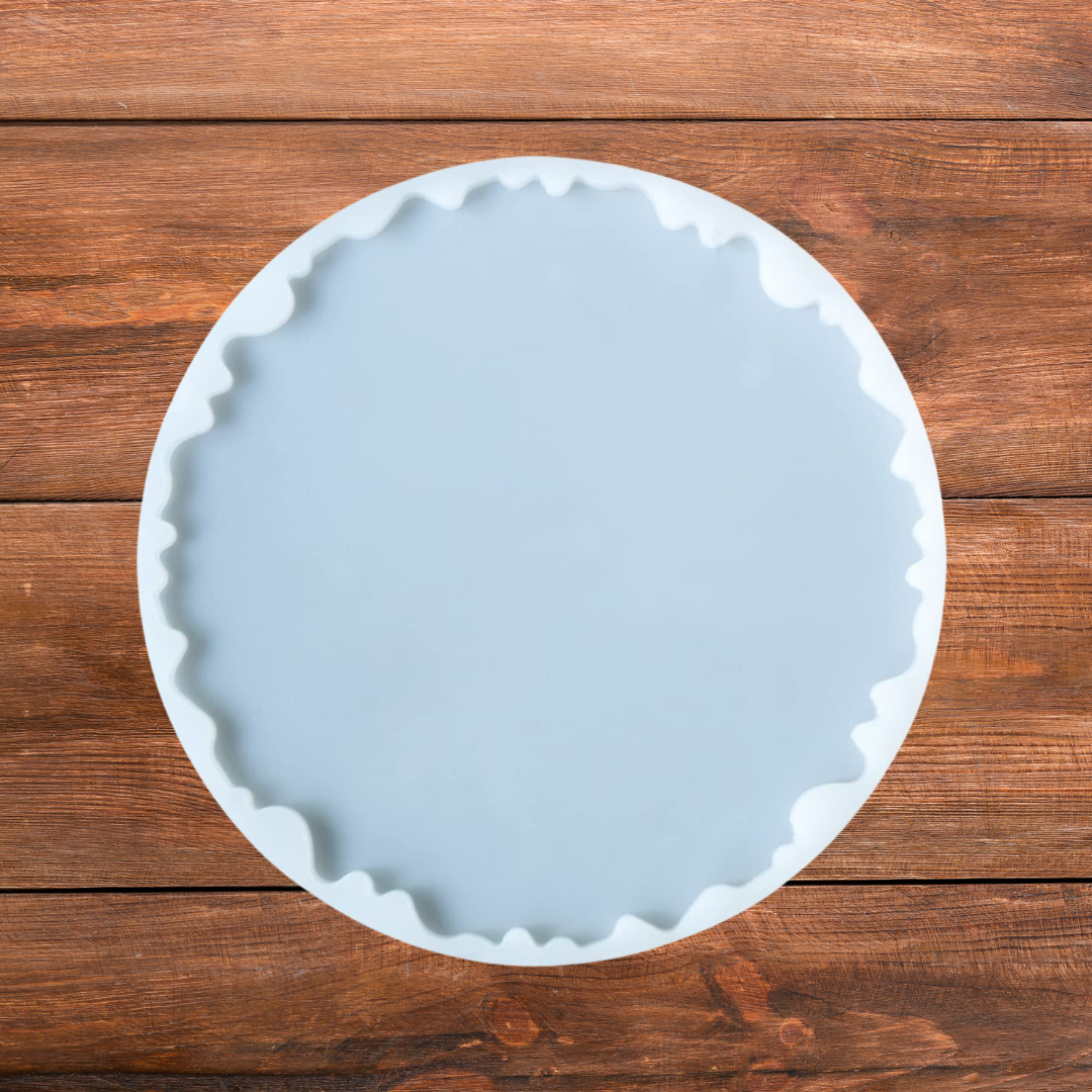 14 Inch Silicone Agate Round Coaster Mould