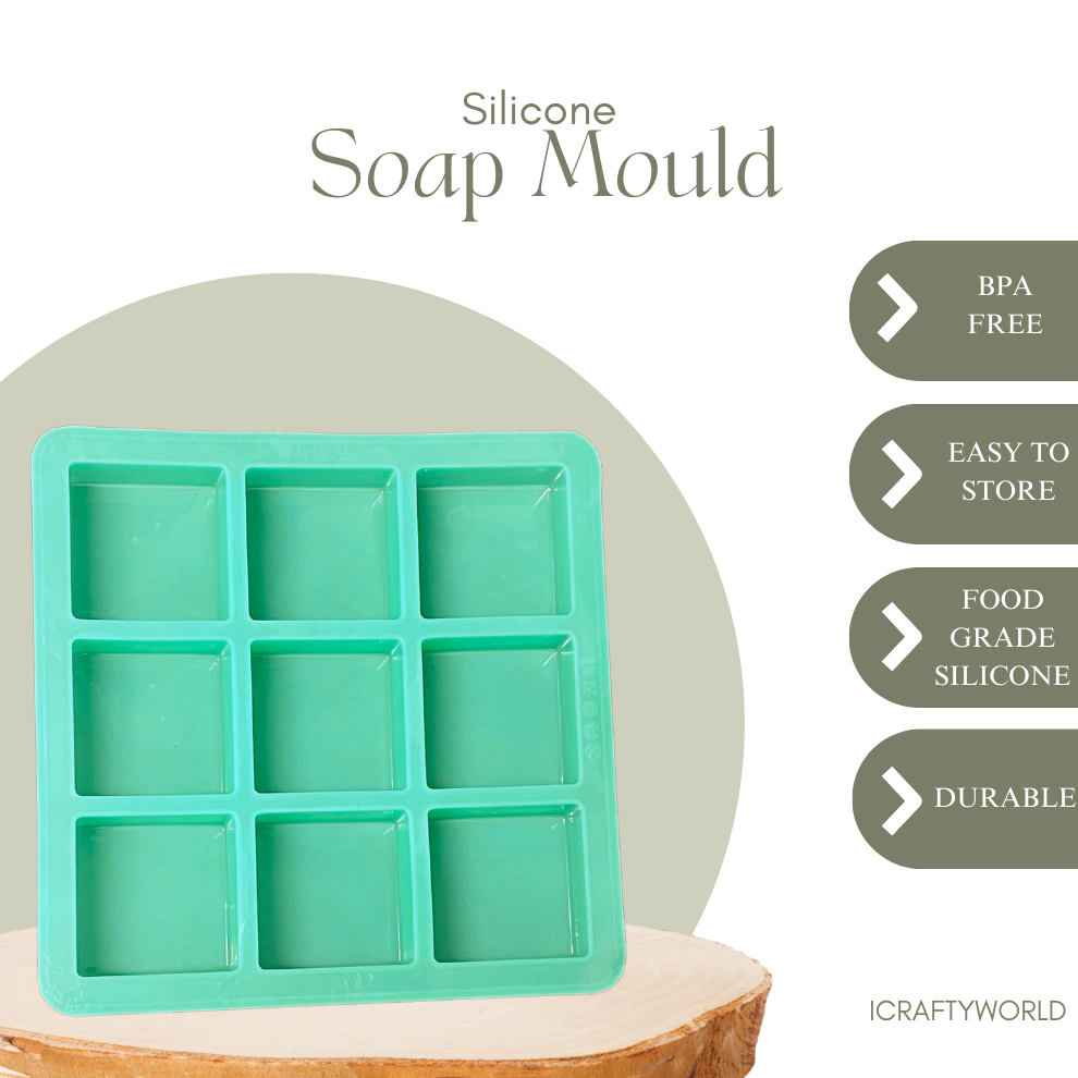 Handmade Square Soap Making Moulds- 75GM