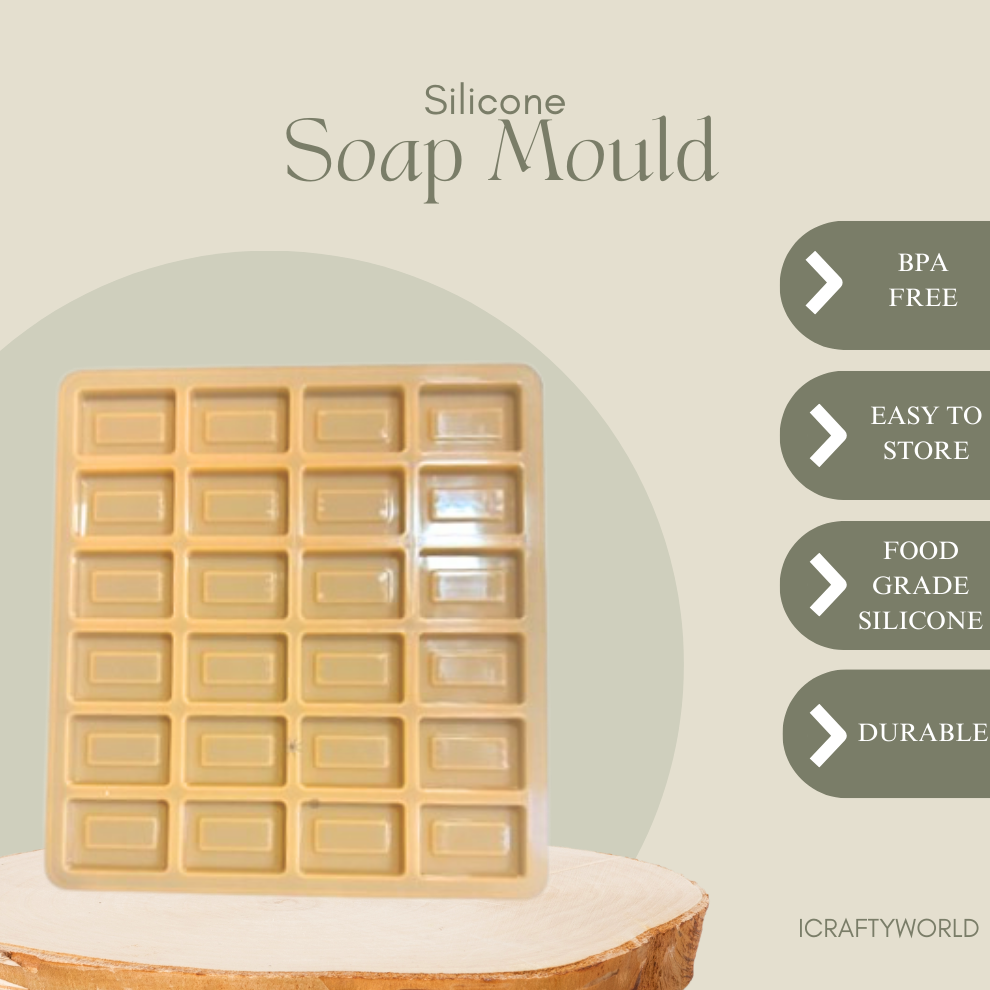 Handmade Rectangle Shape Soap Making Moulds - 15 GM