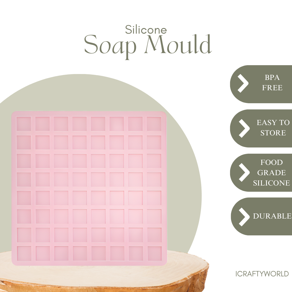 Handmade Square Shape Soap Making Mould - 15 GM