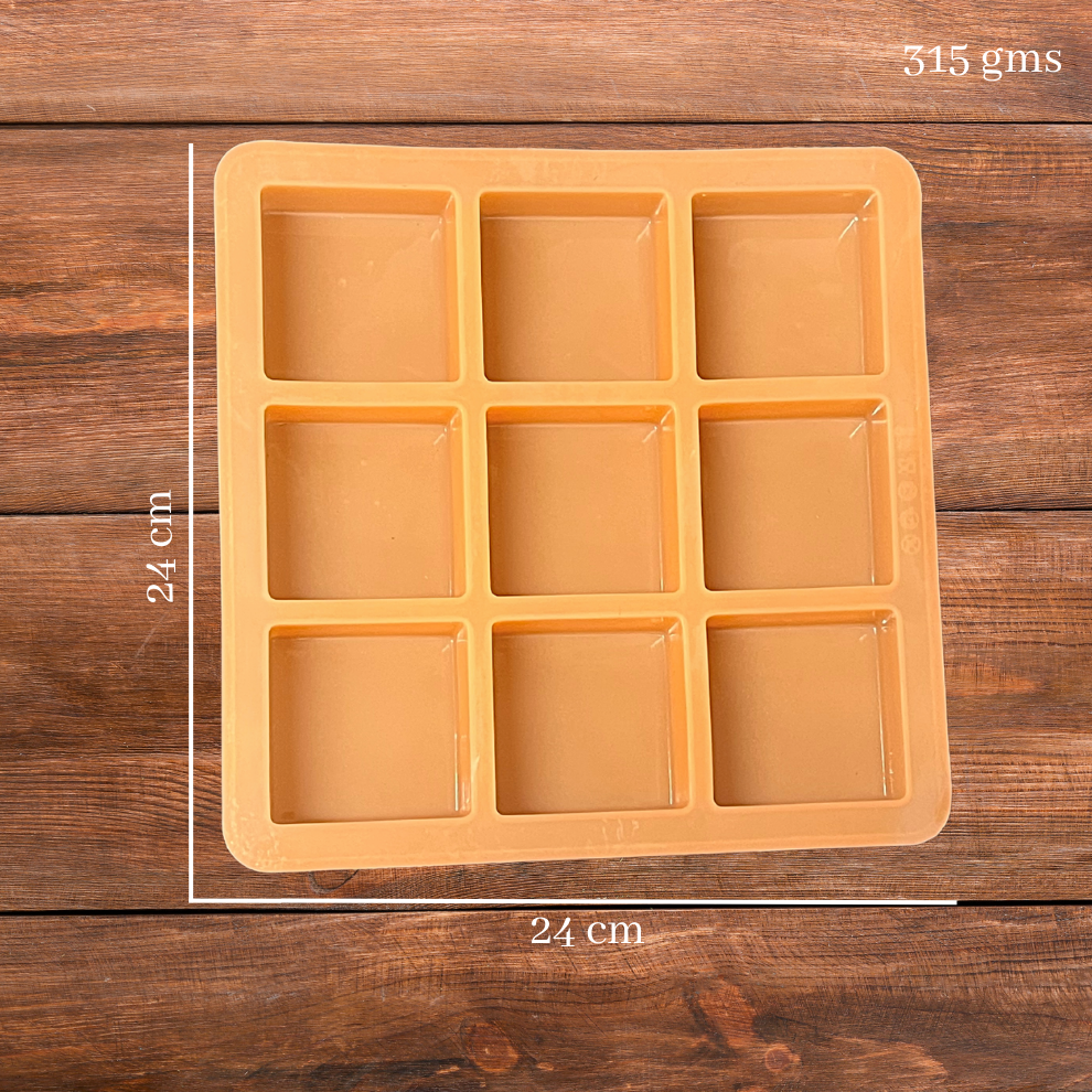 Handmade Square Shape Soap Making Moulds- 125GM