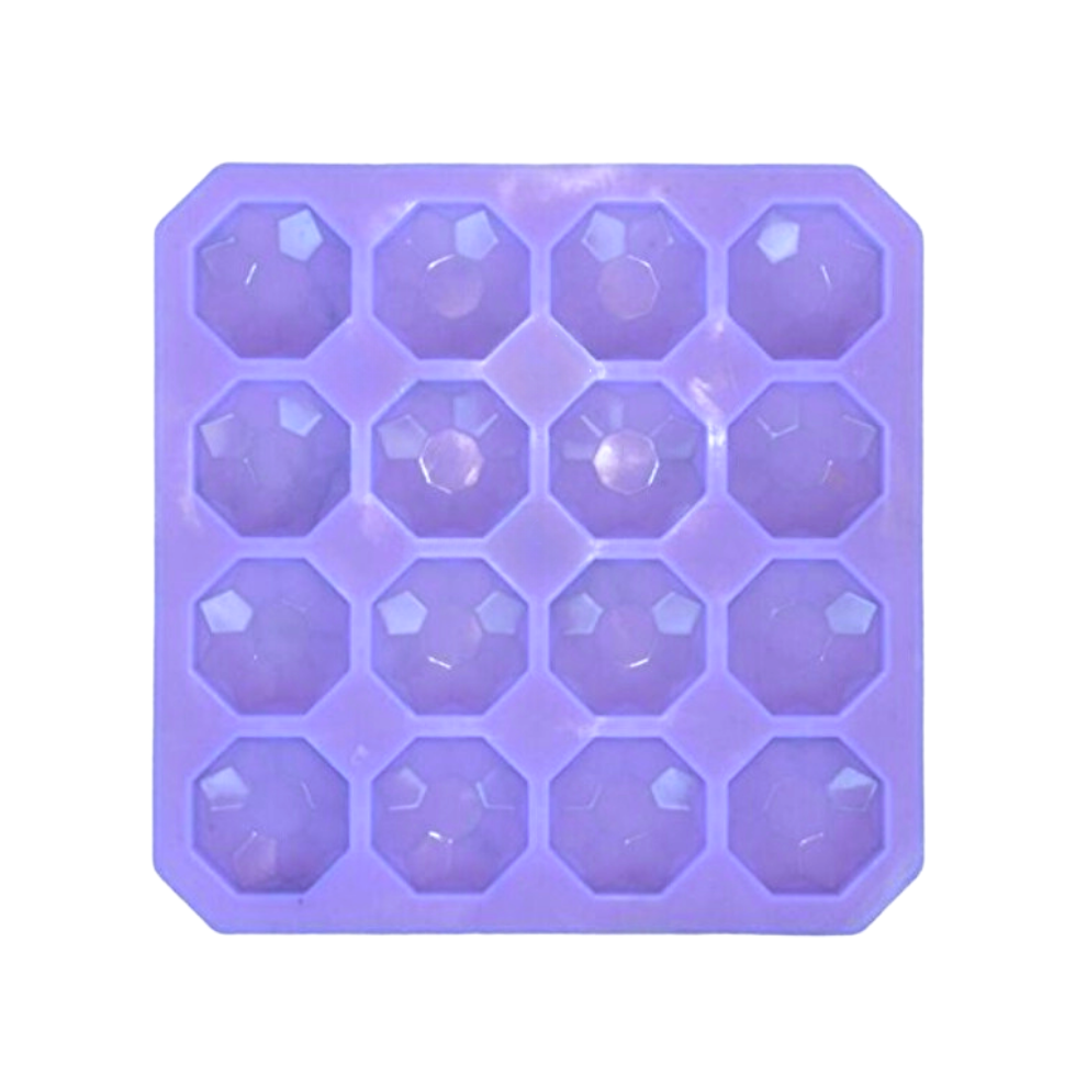 Diamond Shaped Silicone Soap Mould with 16 Cavities, 50 GMS