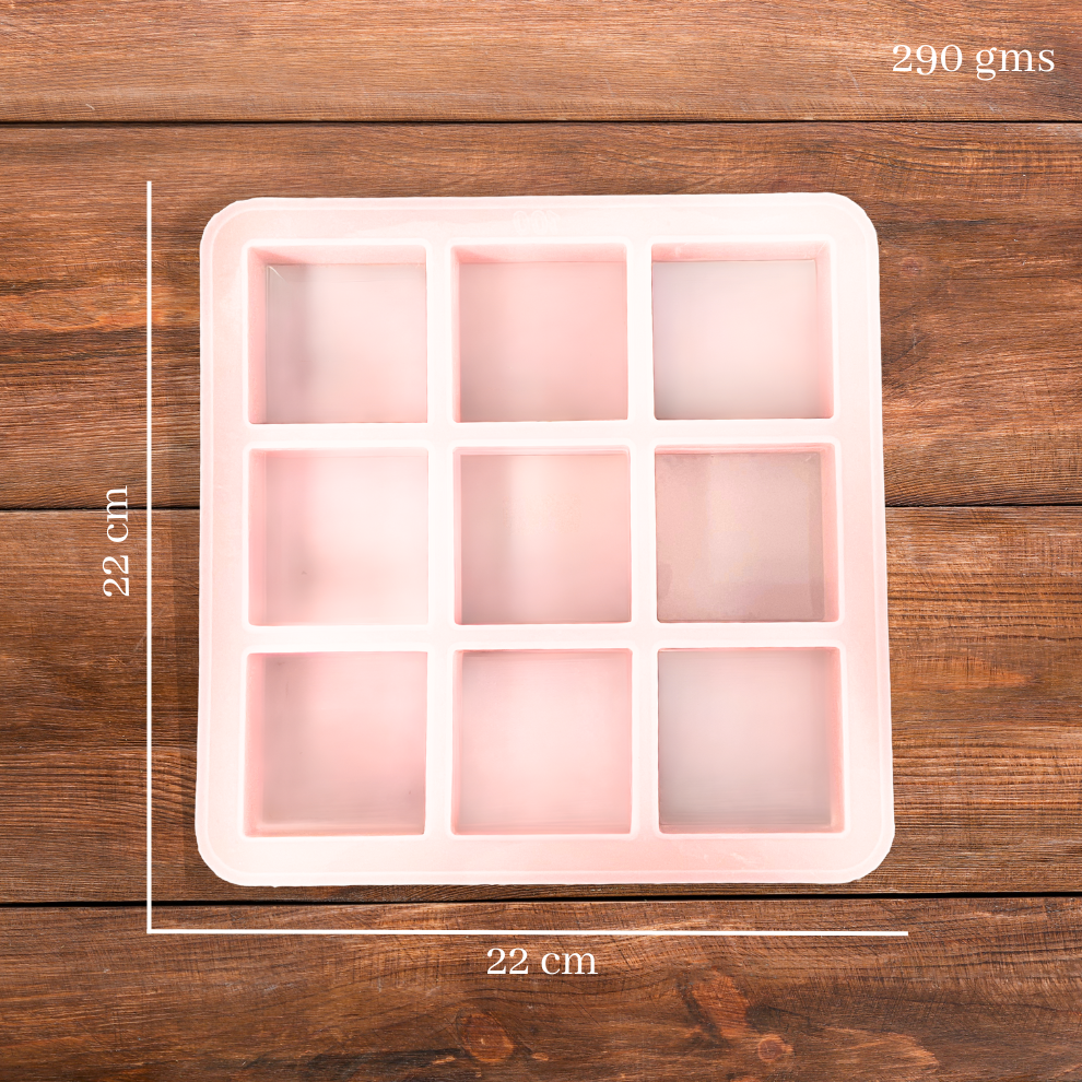 Square Shape Silicone Handmade Soap Making Moulds -100 GM