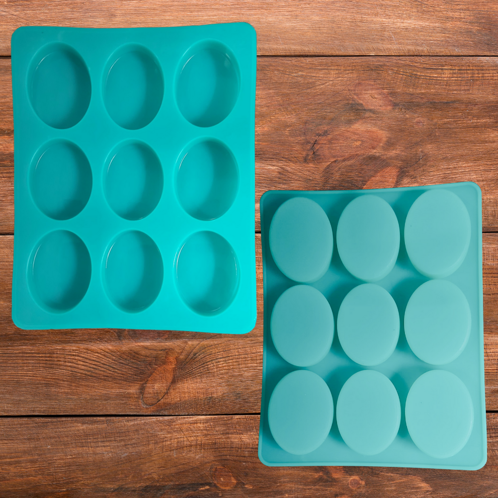 Oval Shape Silicone Handmade Soap Making Moulds with 12 Cavities -20 GM
