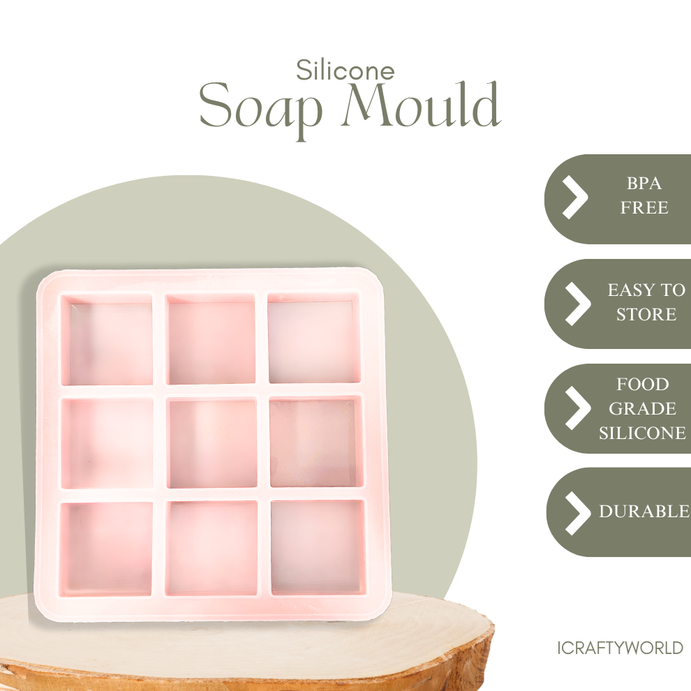 Square Shape Silicone Handmade Soap Making Moulds -100 GM