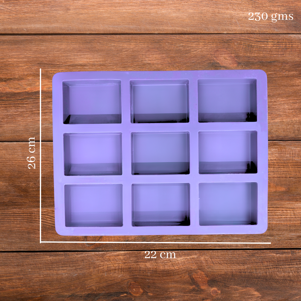 Handmade Rectangle Shape Soap Making Moulds- 75 GM