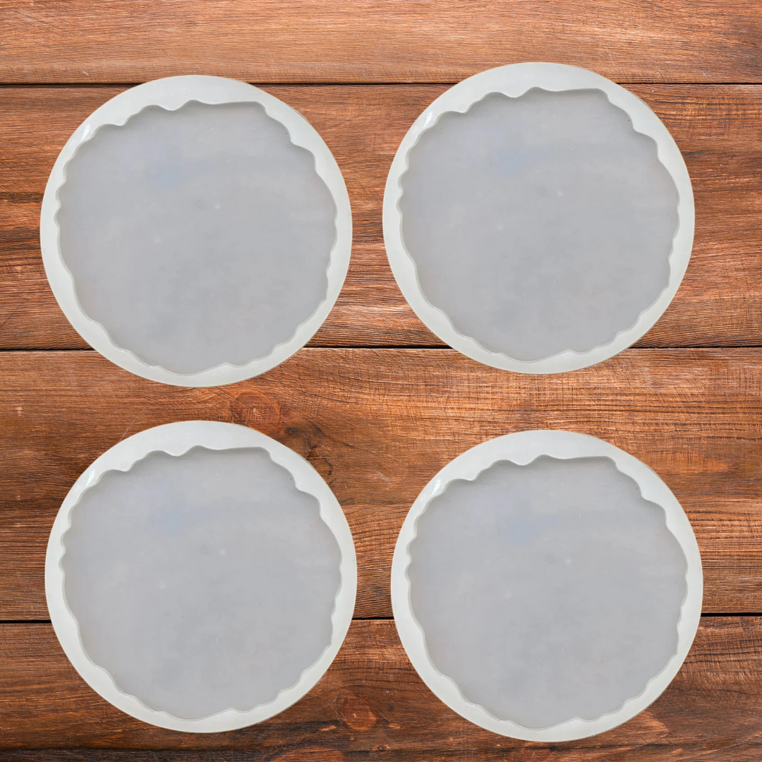 2 Inch Silicone Agate Round Coaster Mould