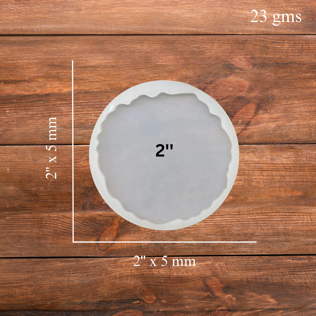 2 Inch Silicone Agate Round Coaster Mould