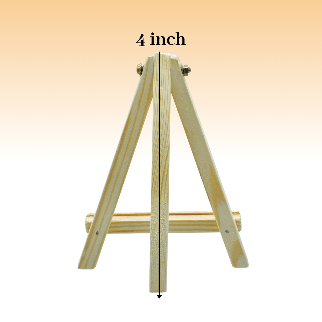 4 Inch Mini Premium Wooden Easel Stand with Screw
