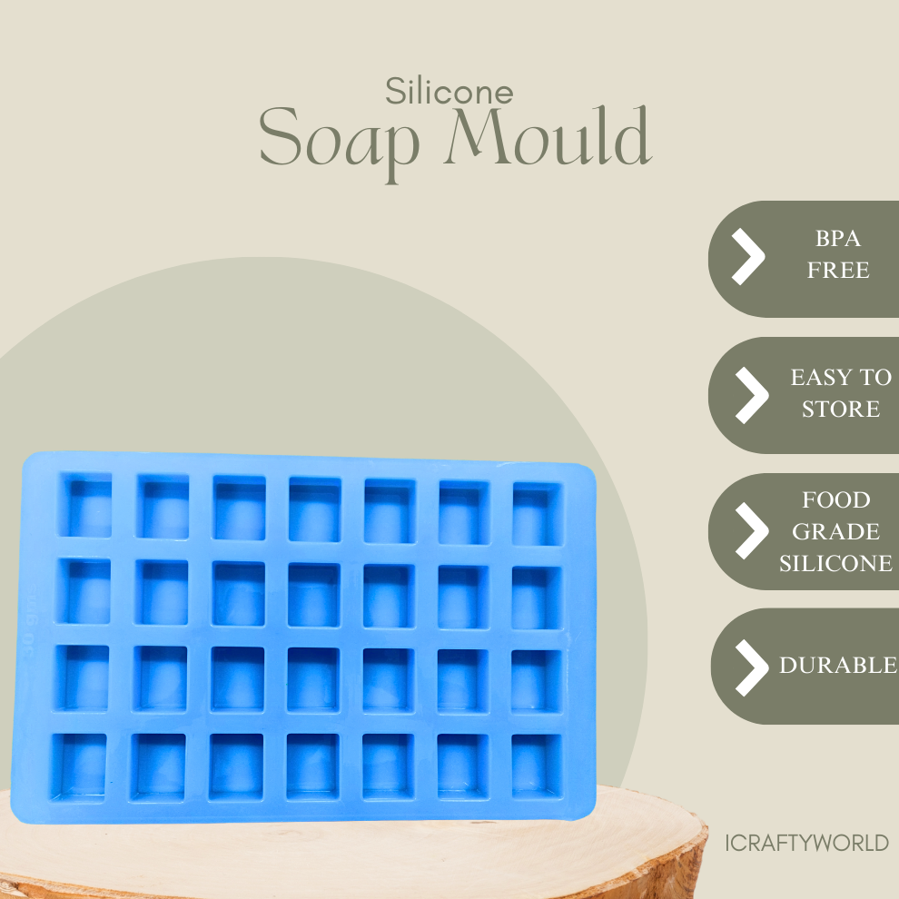 Handmade Rectangle Shape Soap Making Moulds- 30 GM