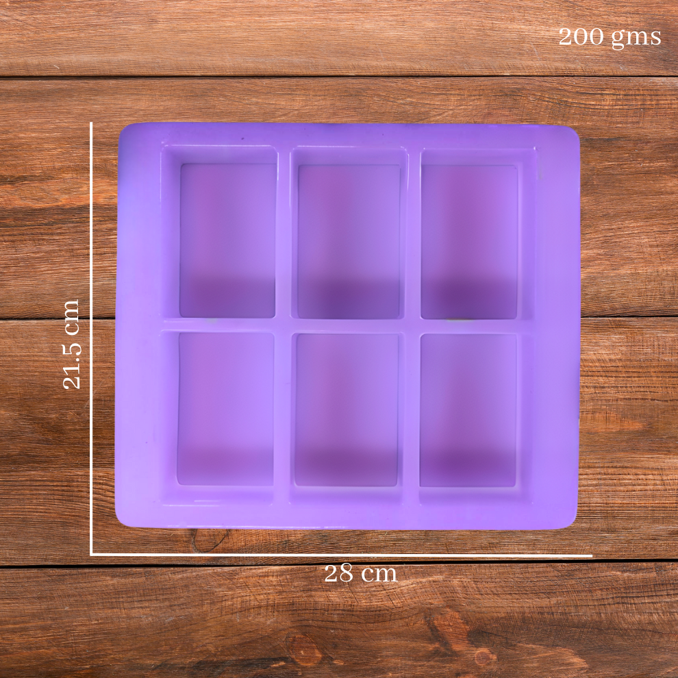Handmade Rectangle Shape Soap Making Moulds 150GM