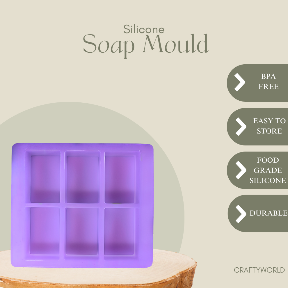 Handmade Rectangle Shape Soap Making Moulds 150GM