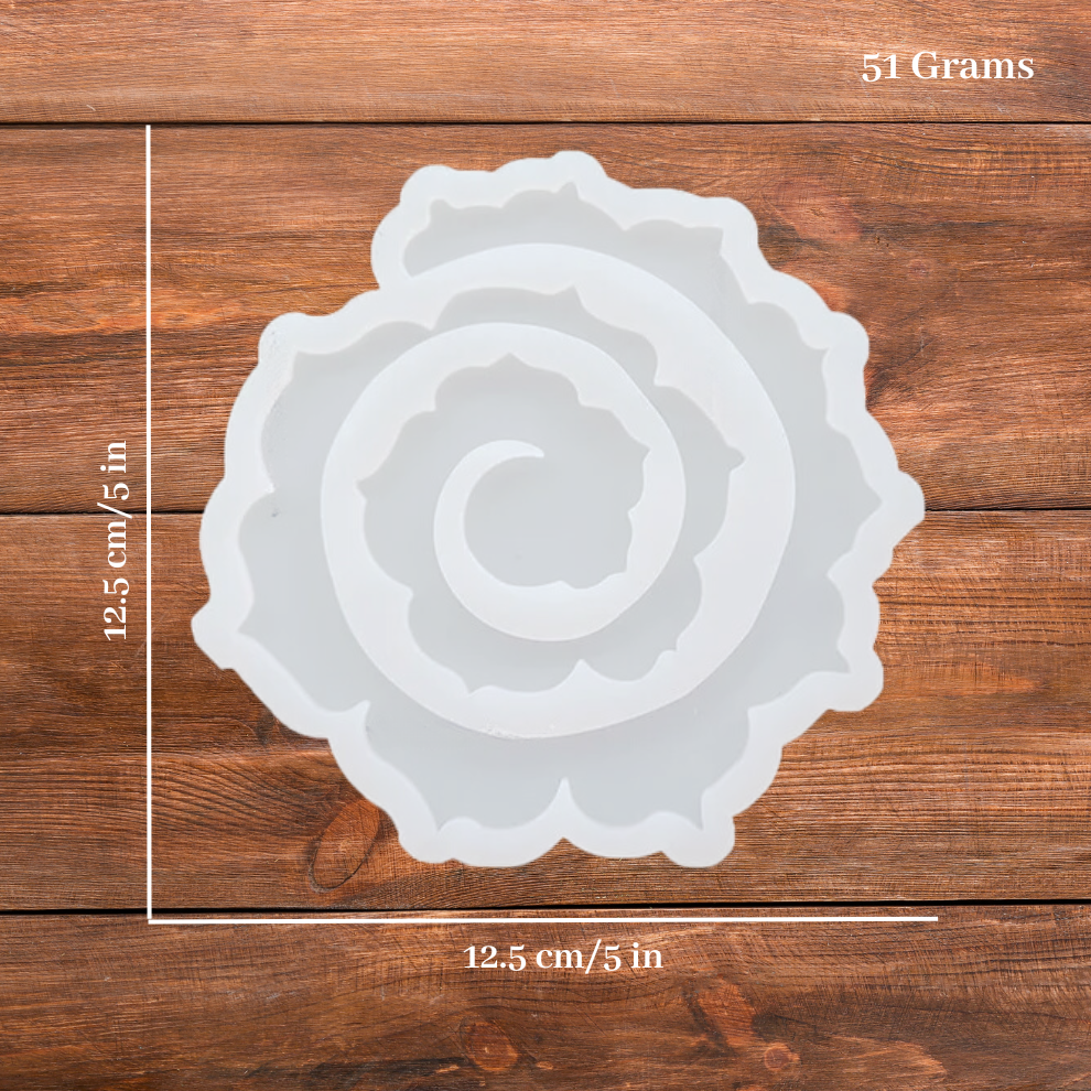 Fancy 3D Flower Coaster Mould