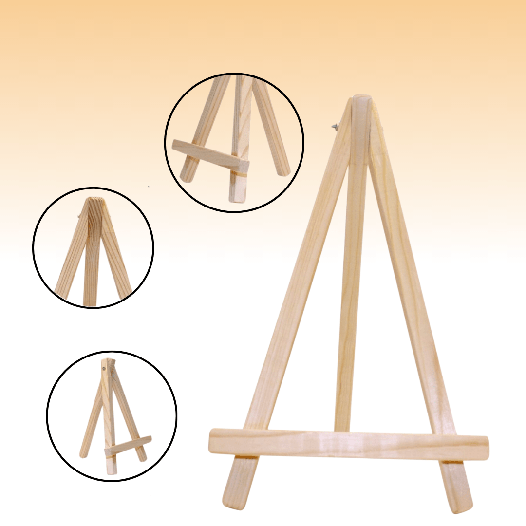 8 Inch Mini Premium Wooden Easel Stand with Screw