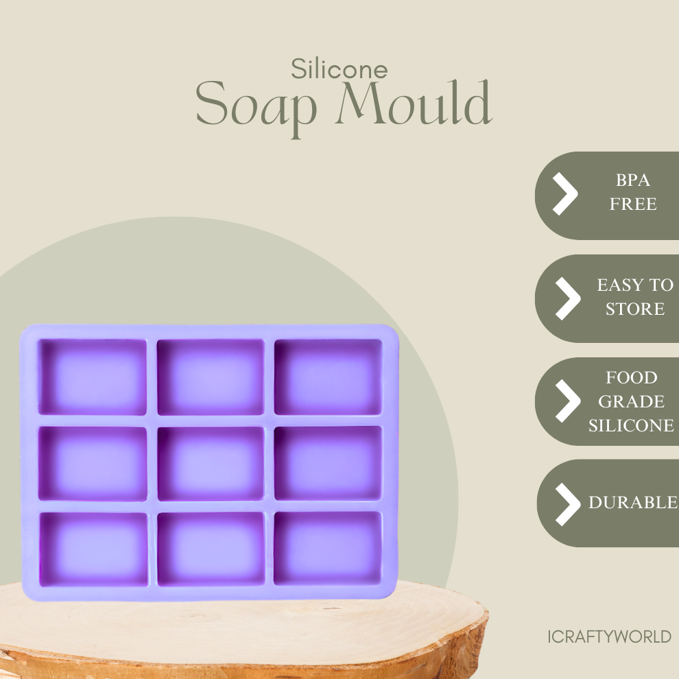 Handmade Rectangle Shape Soap Making Moulds- 125 GM
