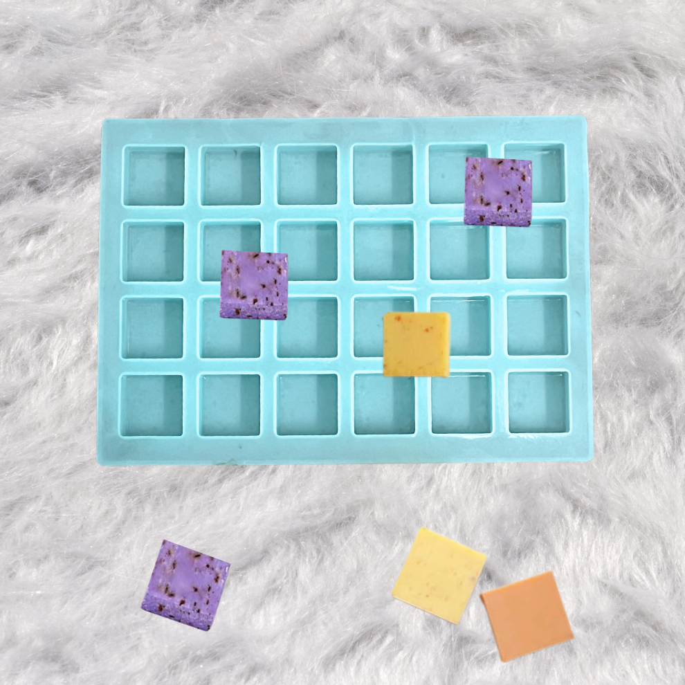 Handmade Square Shape Soap Making Moulds- 25 GM
