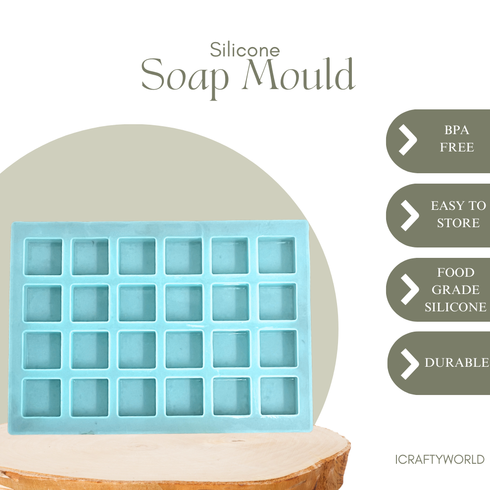 Handmade Square Shape Soap Making Moulds- 25 GM