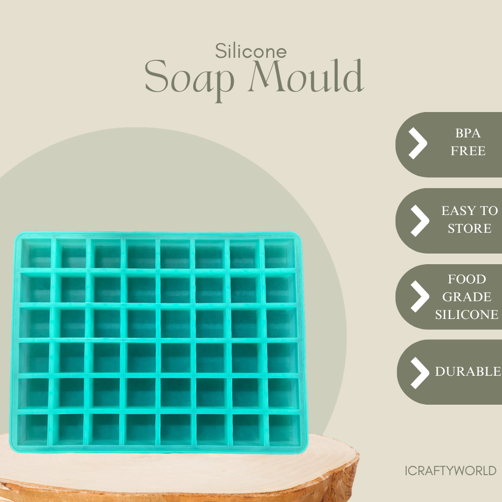 Handmade Square Shape Soap Making Mould - 70 GM