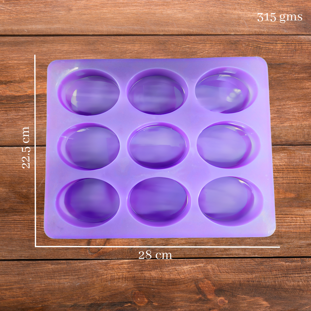 Silicone Handmade Oval Shape Soap Moulds-100 GM