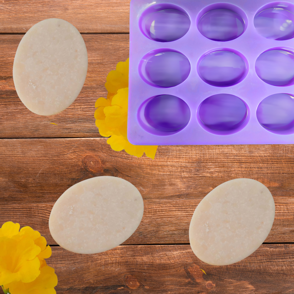 Silicone Handmade Oval Shape Soap Moulds-100 GM