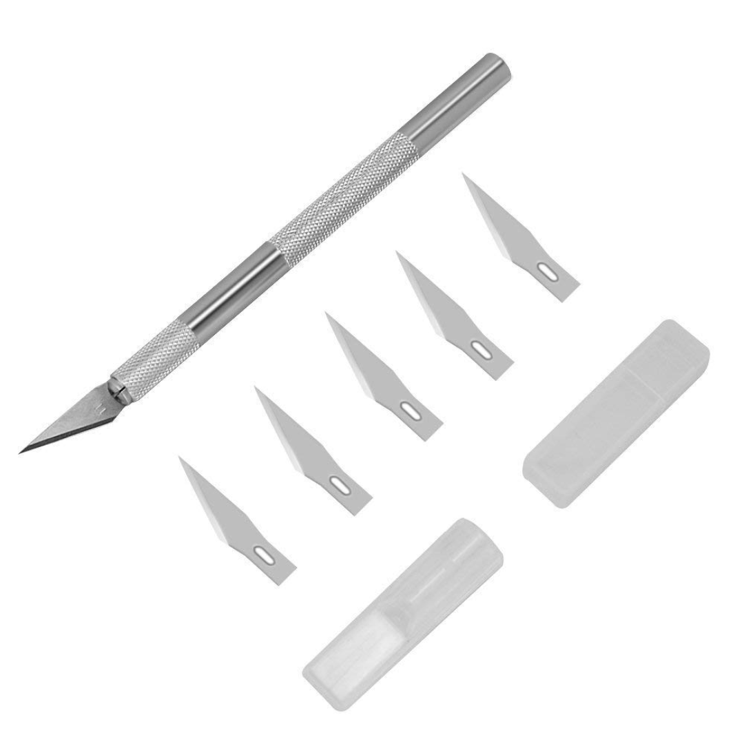 Metal Pen Knife with 5 Blade