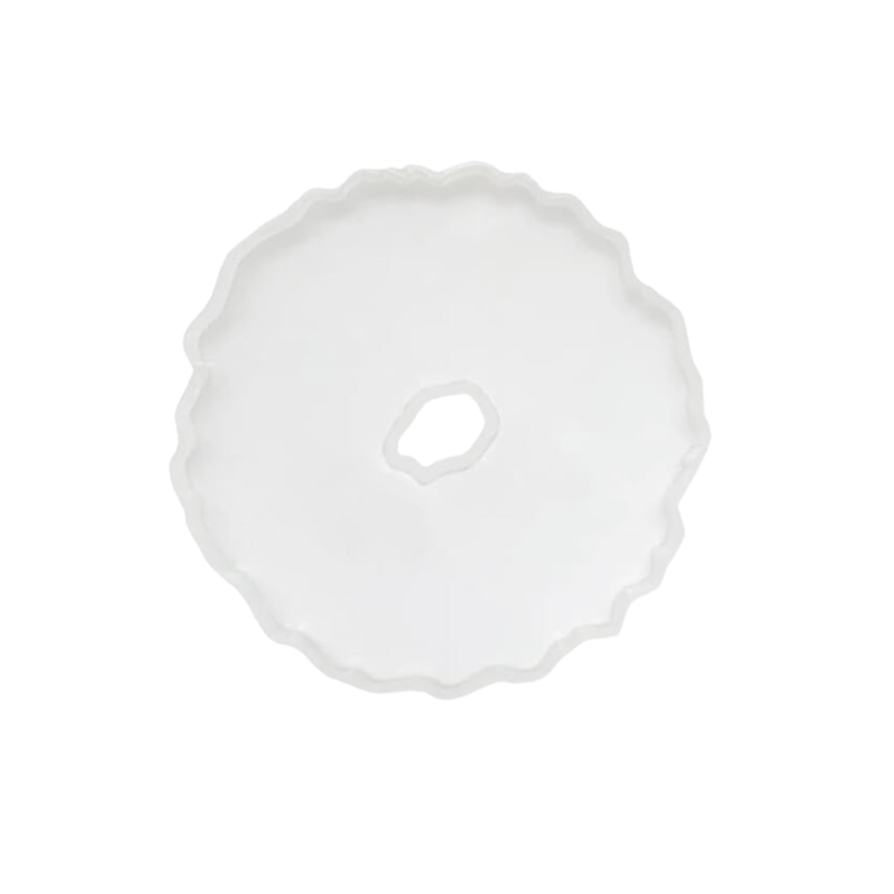 Silicone Agate Coaster Mould with Hole