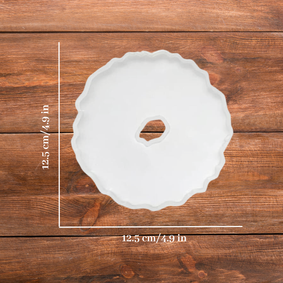 Silicone Agate Coaster Mould with Hole