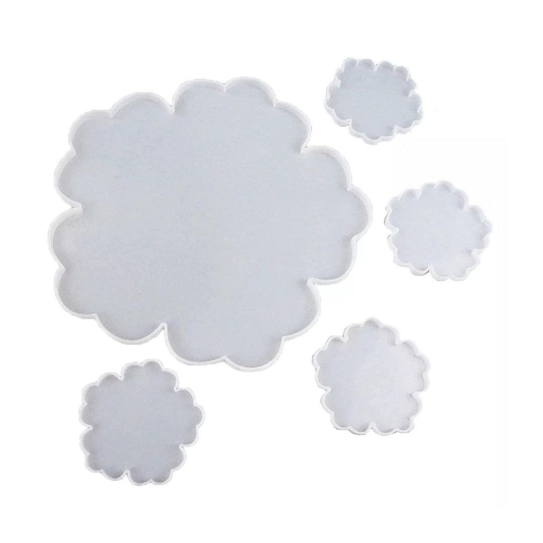 Flower Tray & Coaster Mould, Pack of 5