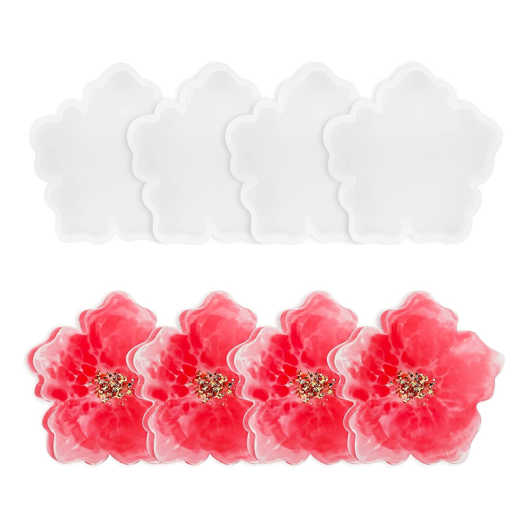 Flower Coaster Mould Pack of 4