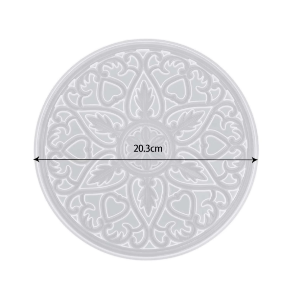 Silicone Flower Round Tray Mould