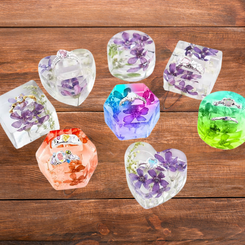Silicone Epoxy Resin Casting 12 Cvt Ring Holder Set