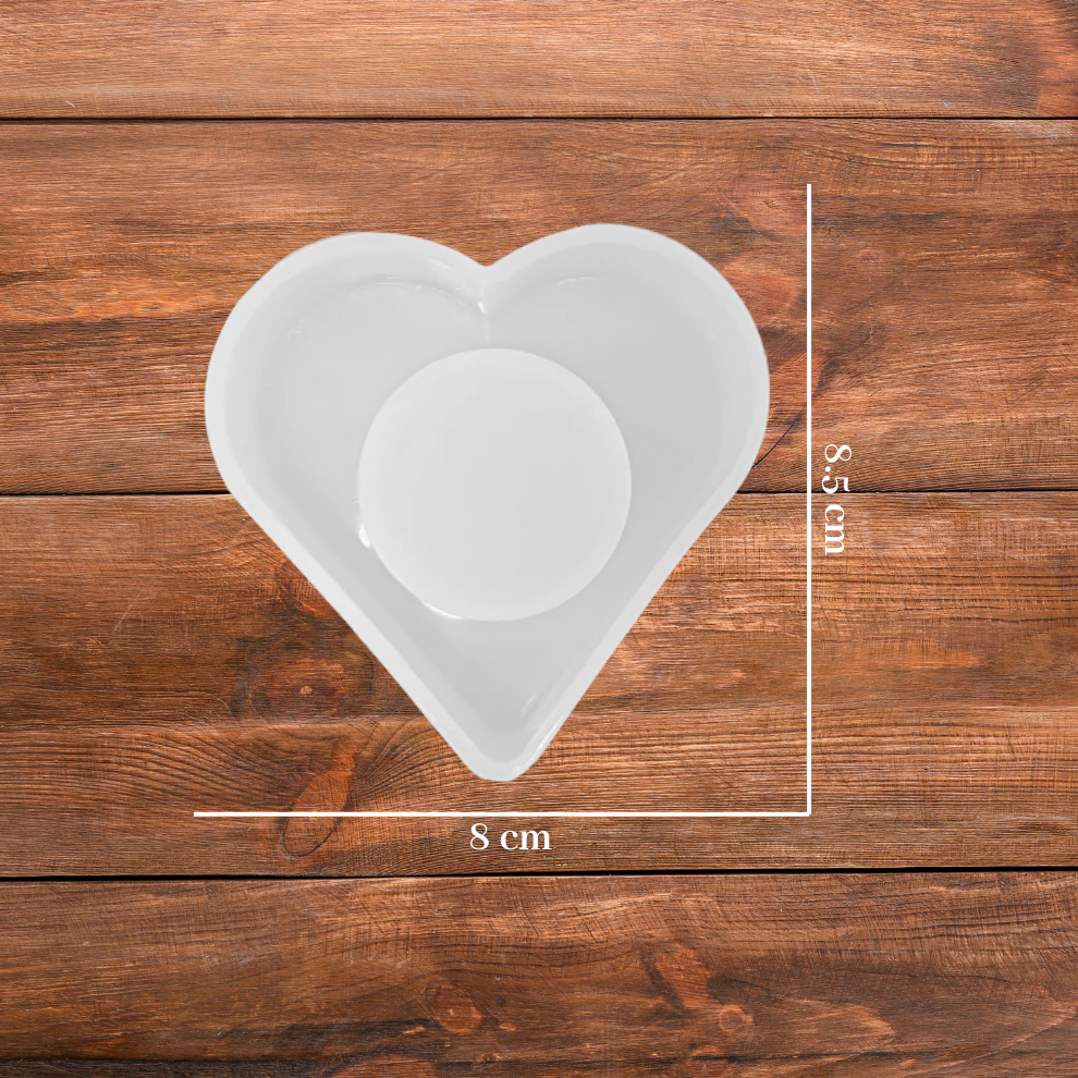 Silicone Resin Tealight Heart Shape Holder Mould