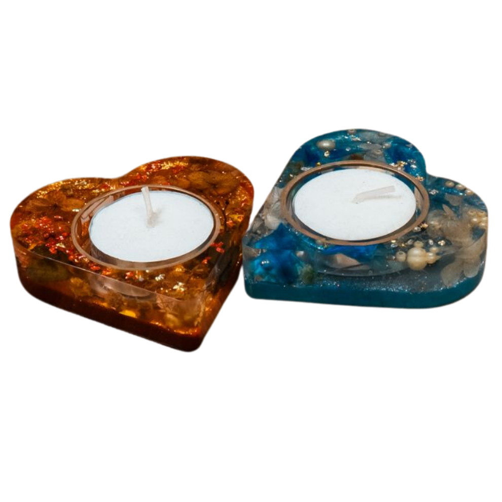Silicone Resin Tealight Heart Shape Holder Mould