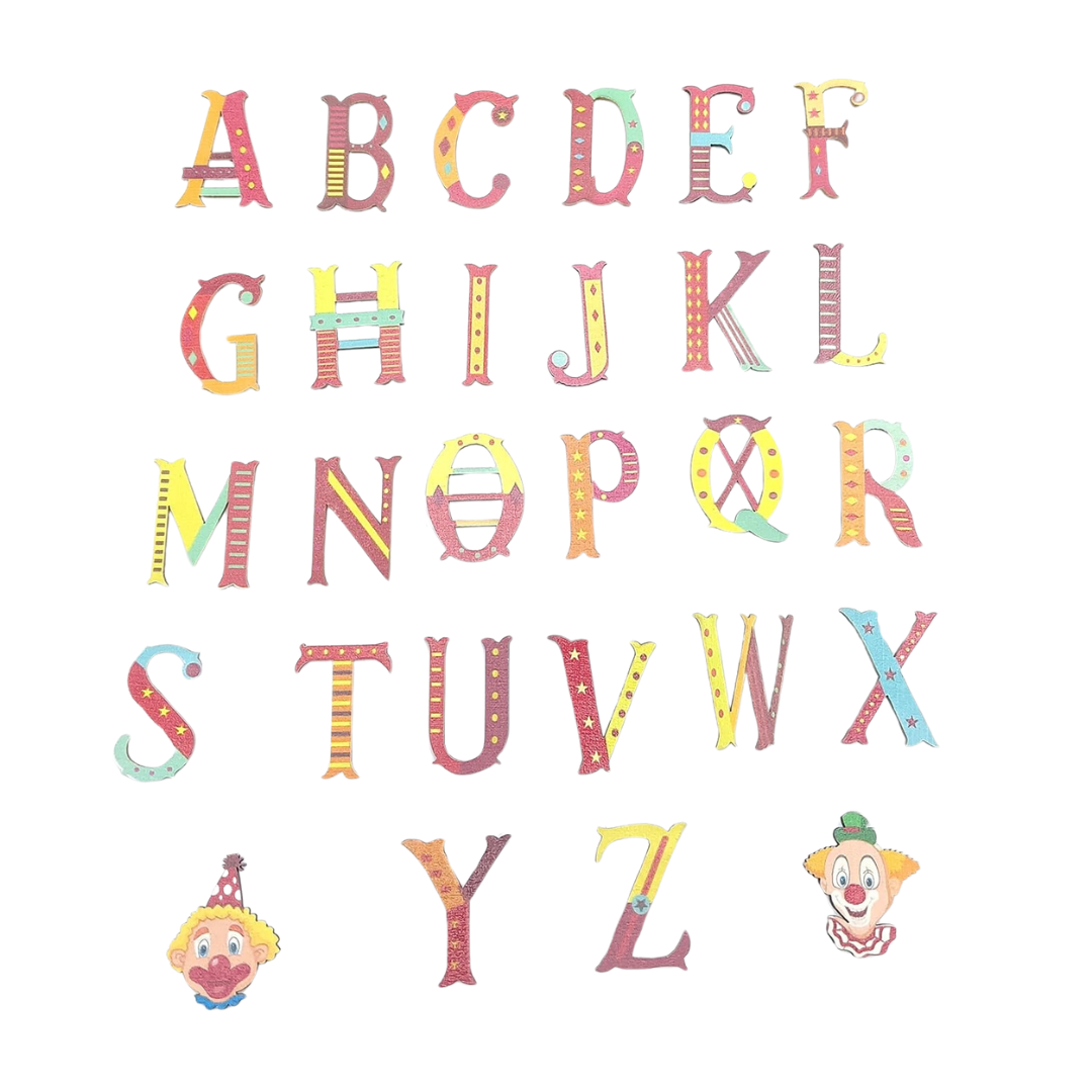 Painted Wooden Alphabet Letter Set