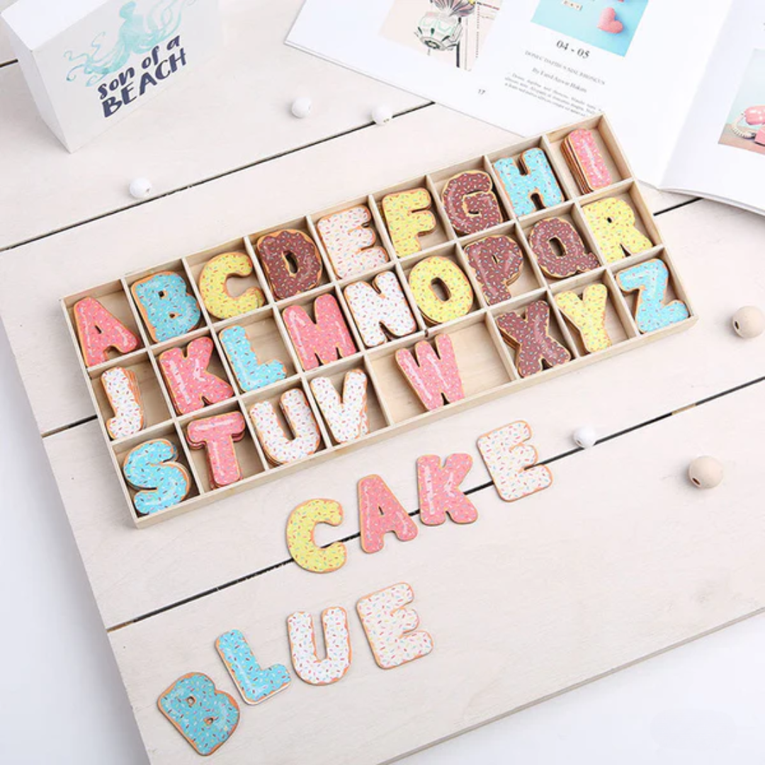 Donut Design Wooden Alphabet Letter