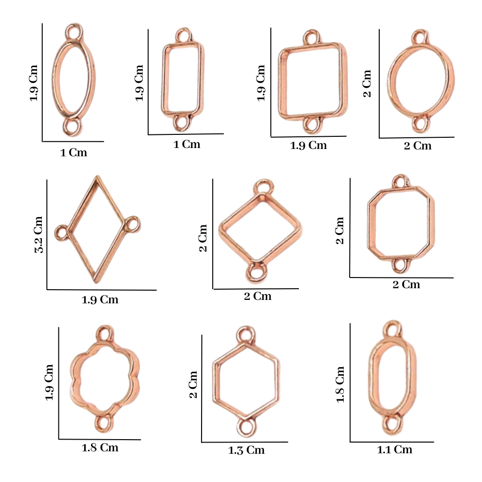 Rakhi Bezel with Uv Tape (10 Pcs, Rose Gold)