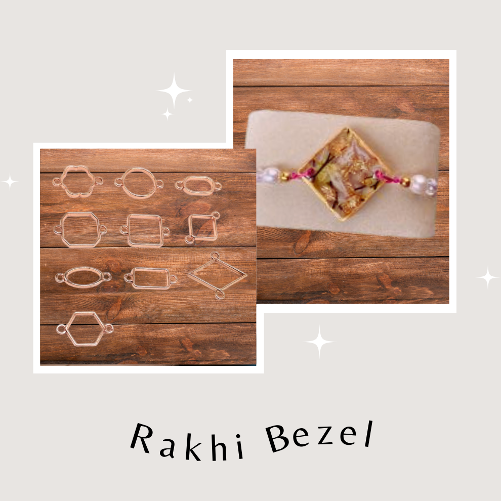 Rakhi Bezel with Uv Tape (10 Pcs, Rose Gold)