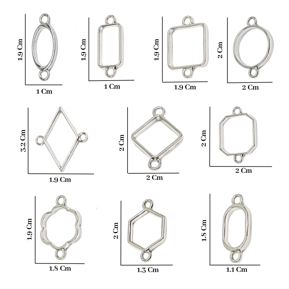 Rakhi Bezel with Uv Tape (10 Pcs, Silver)