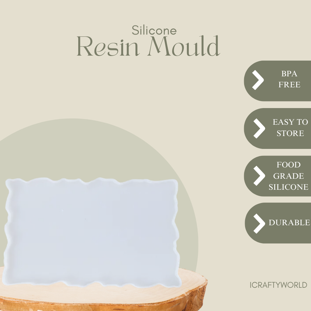 Rectangle Tray Mould 13x12 inch DIY Handmade Plate