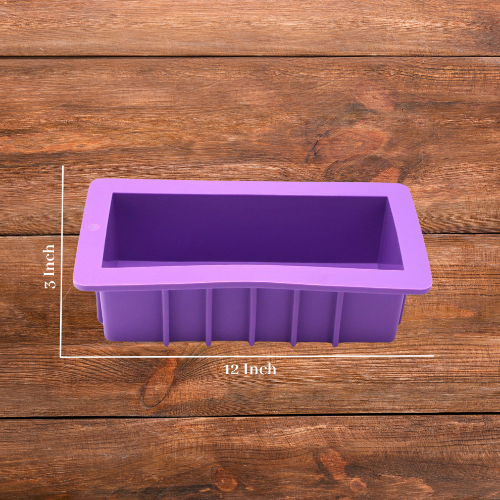 Silicone Rectangle Loaf Soap Mould -3" X 2" X 12"/ 1.50 KG/ 1 CVT
