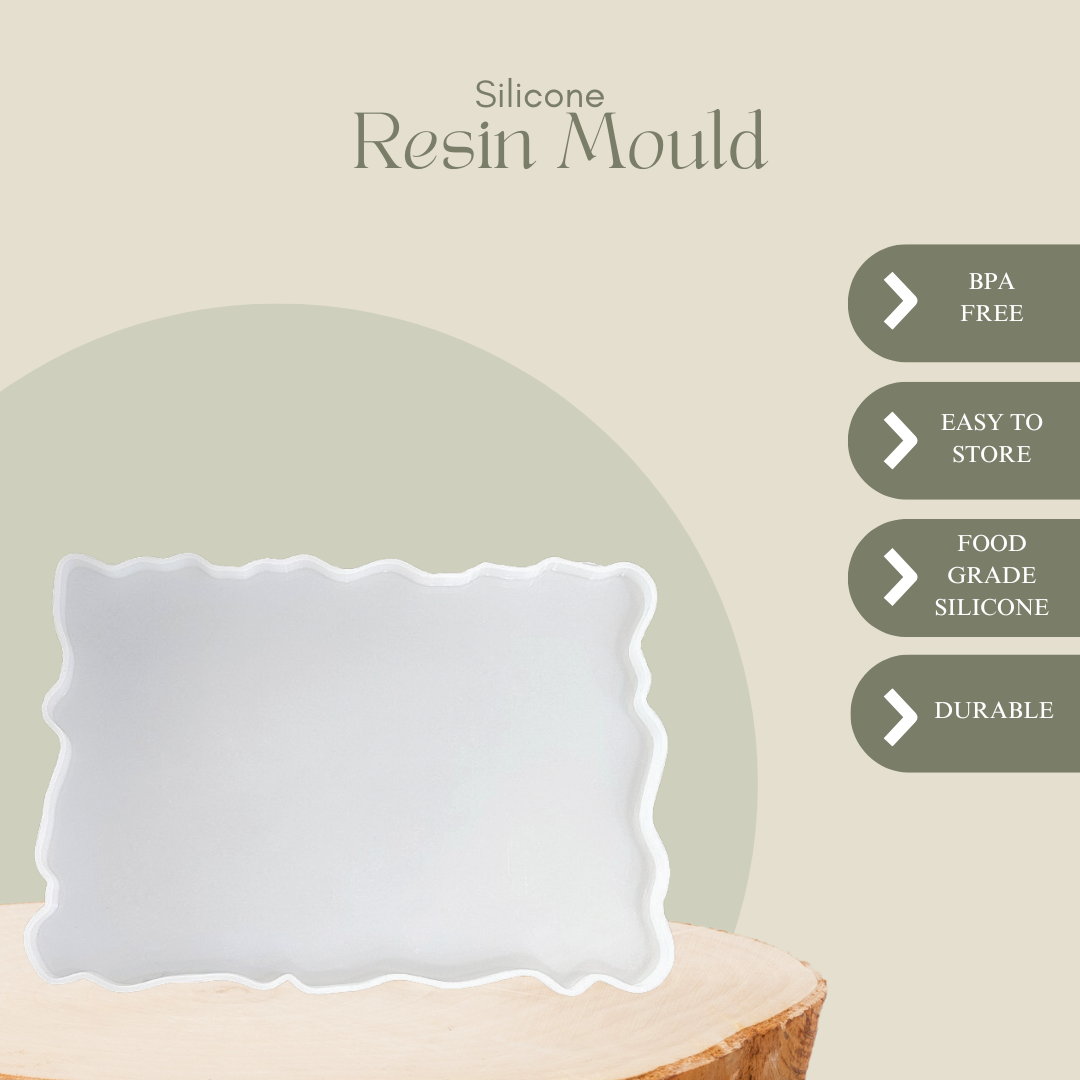 Rectangle Tray Mould with Silver Handle - 9 x 12 Inch