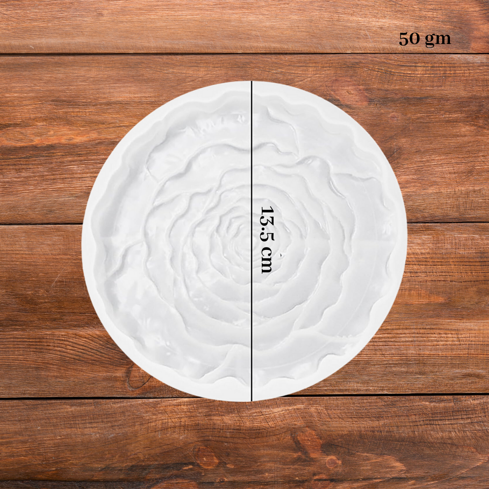 Silicone Rose Flower Round Tray