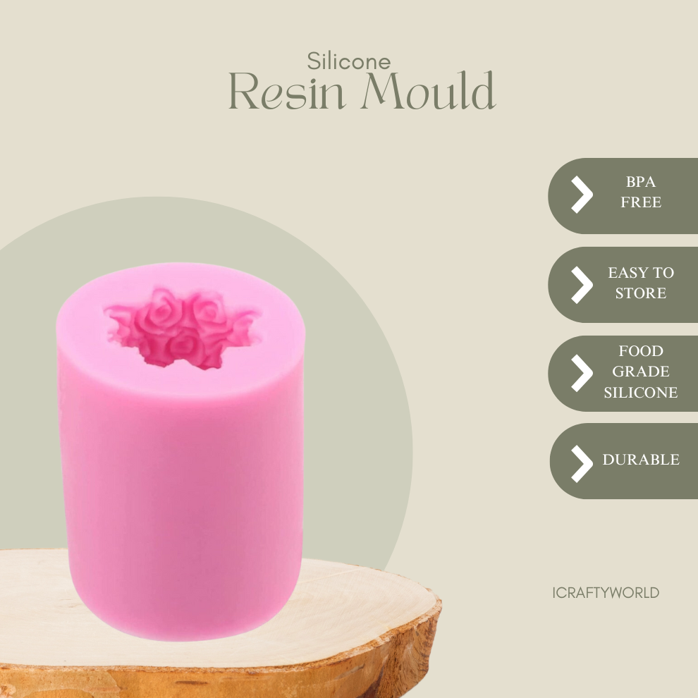 Silicone Candle Mould - Rose Candle